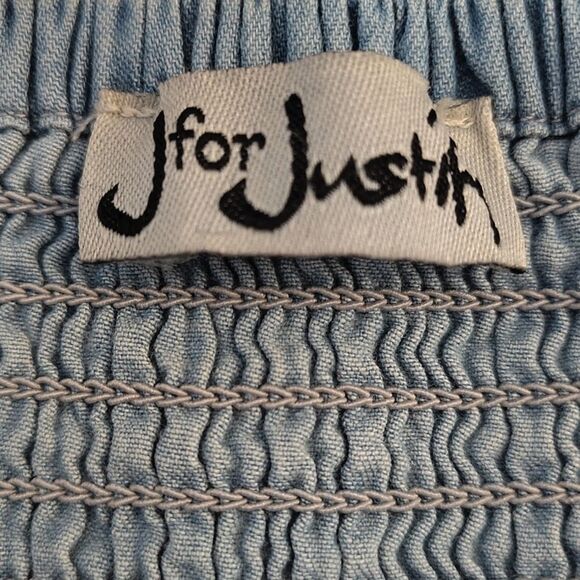 VTG 90s Blue Denim Button Front XL Midi Sundress Jumper with Pockets - Picture 13 of 14